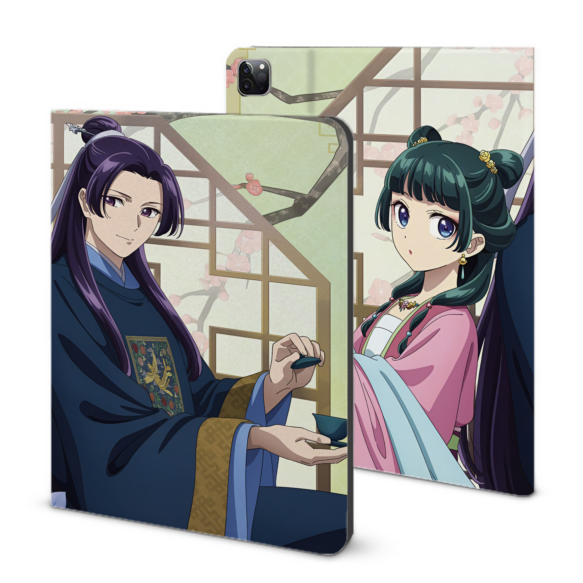 （画像用） 薬屋のひとりごと The Apothecary Diaries IPad ケース ブック型 PUレザー TPU 耐衝撃 軽量 薄型 ペン収納なし 全面保護 IPad 各モデル対応
